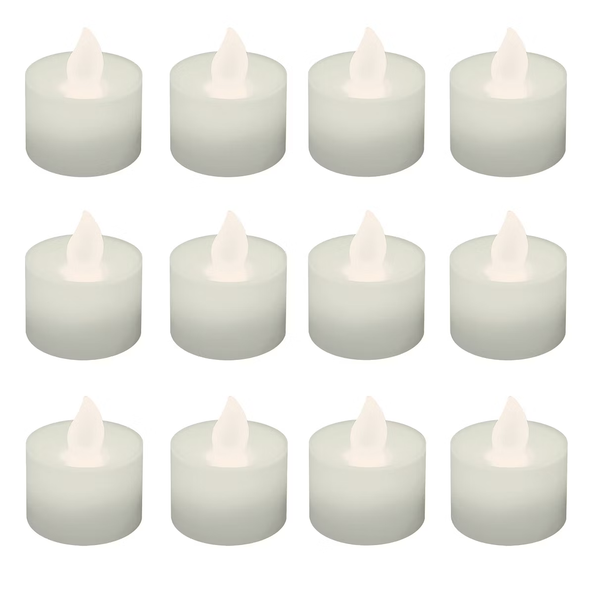 LED Flameless Tea Light Candles – Battery-Powered Decorative Set