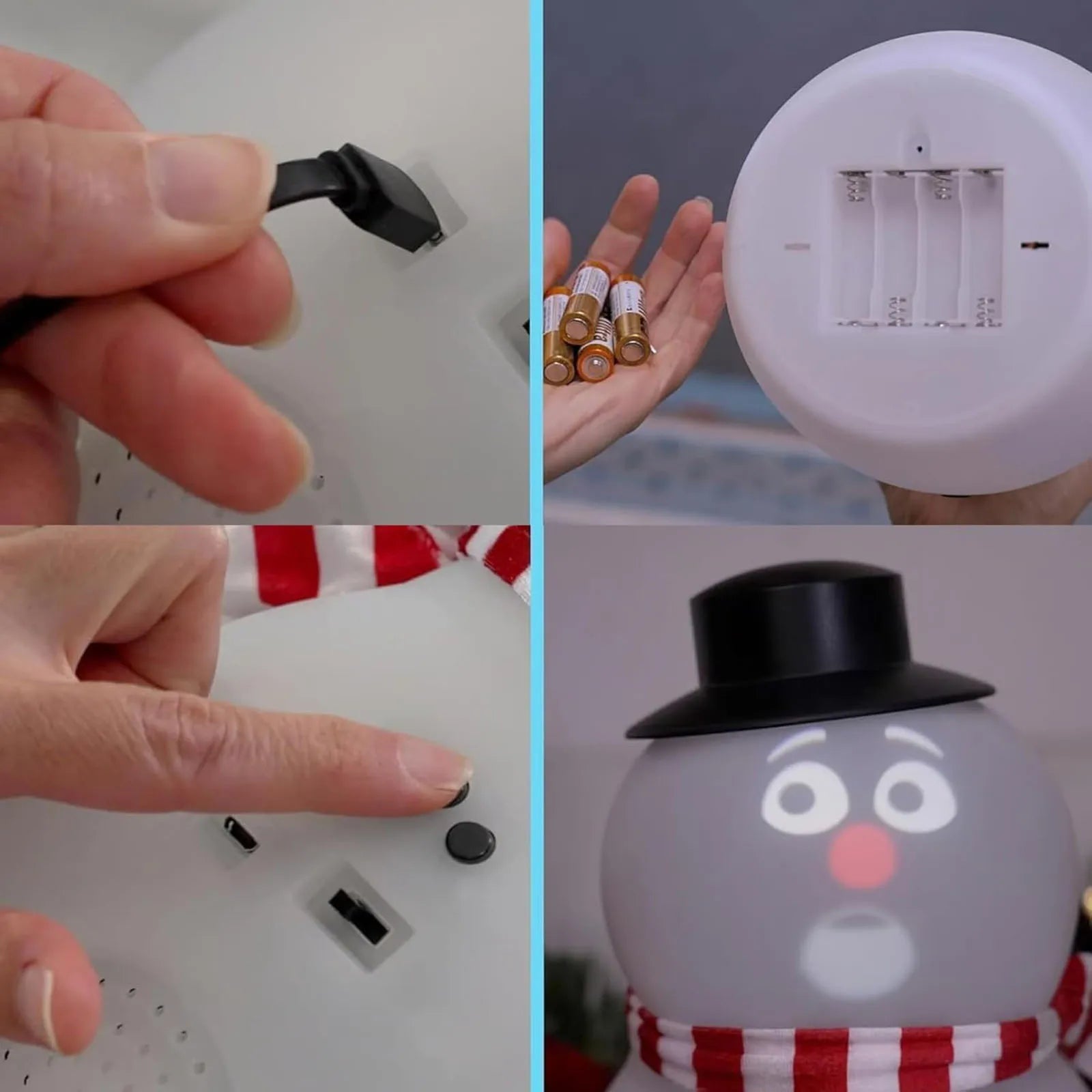 Animated Talking Snowman – Singing, Dancing & Projector Holiday Décor with Speaker