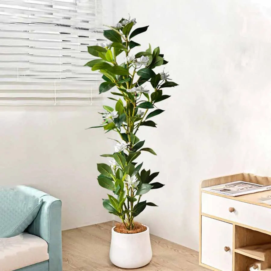 Large Artificial Ficus & Fiddle Leaf Tree – 80/120cm Faux Banyan Plant for Home & Garden Décor