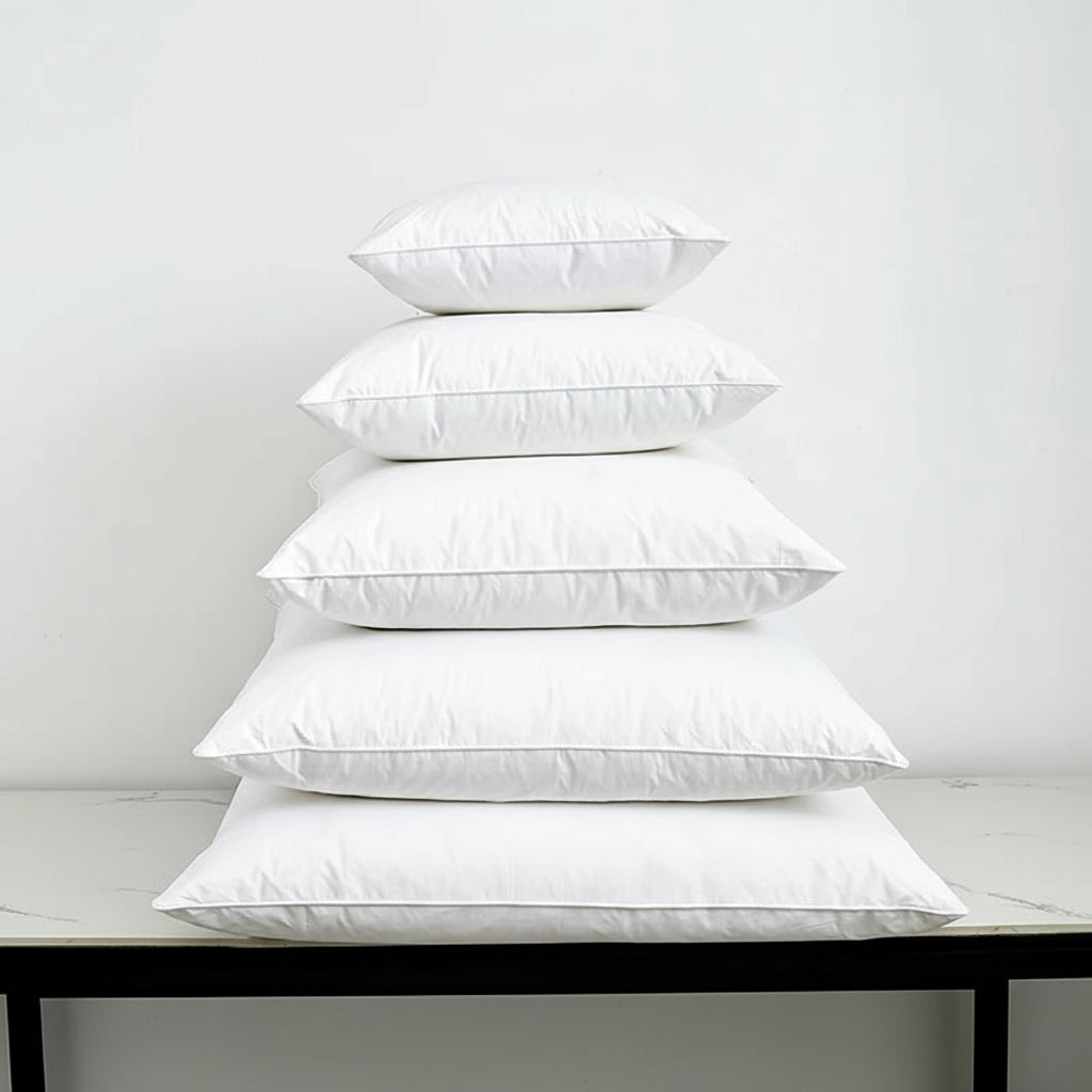 Natural Goose Feather & Down Throw Pillows – Plush Cushion Inserts