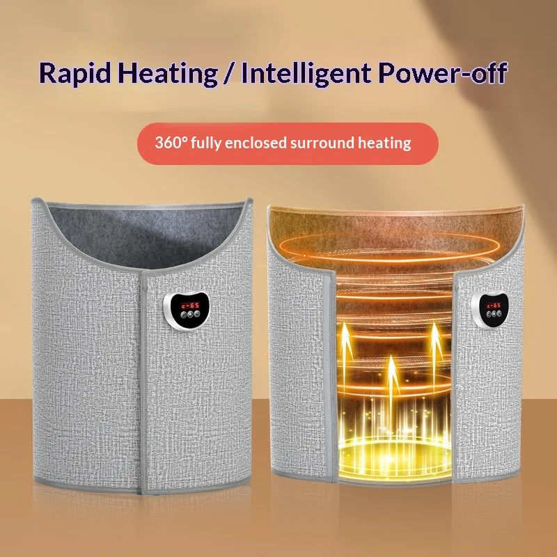 Silent Foldable Electric Leg & Foot Warmer (US Plug) – Under Desk Heater with Thermostat, Timer & Auto Shut-Off for Home & Office