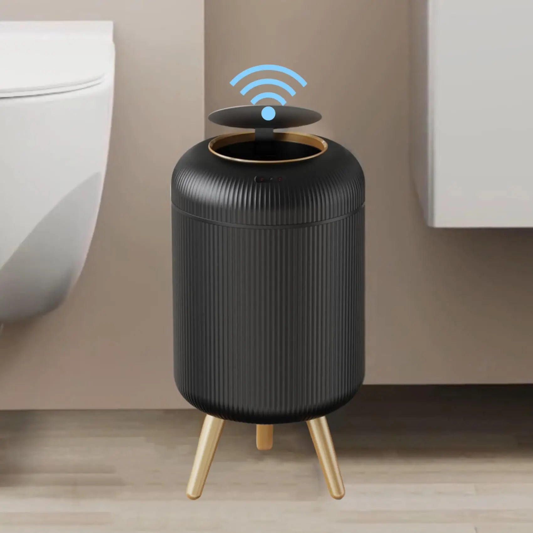 Automatic Motion Sensor Trash Can – Small Smart Bin with Lid for Home & Office