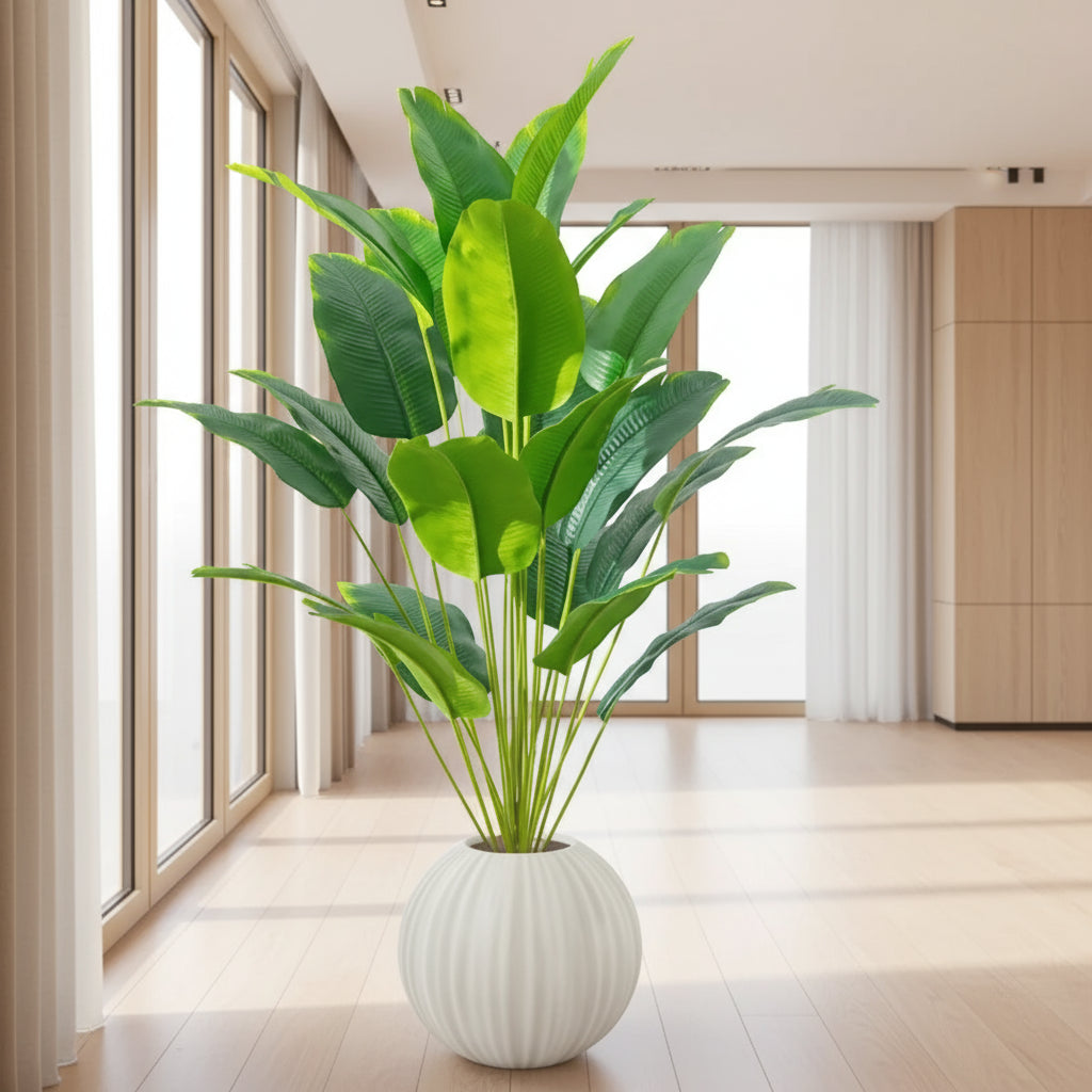 Artificial Tropical Palm & Monstera Plant – Large Decorative Greenery