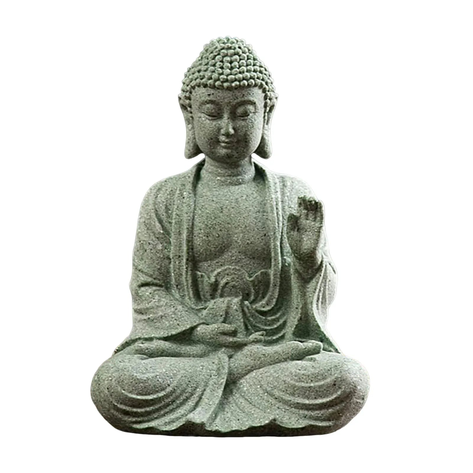 Stone Buddha Statue – Creative Tabletop Ornament for Meditation, Home Décor & Housewarming Gift