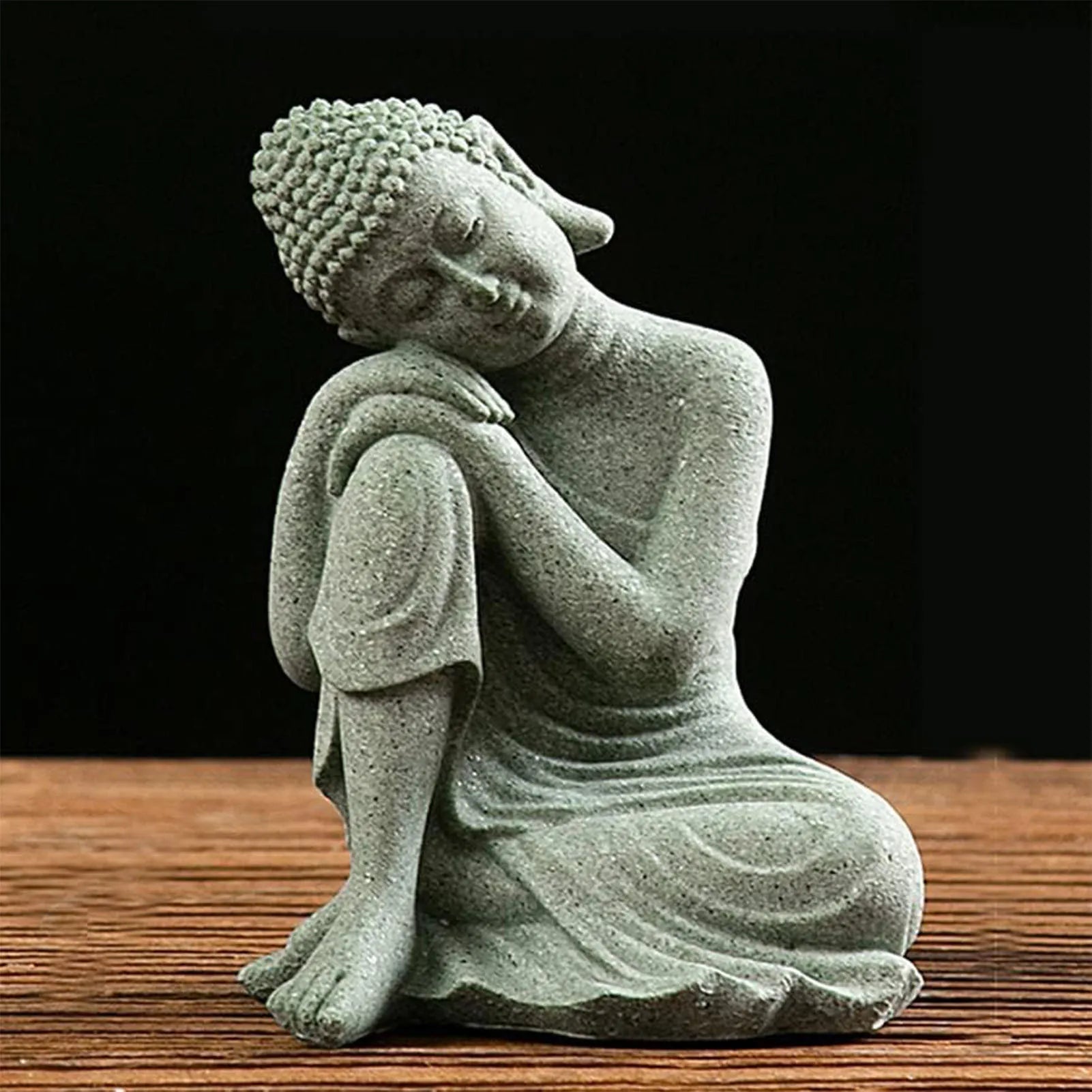 Stone Buddha Statue – Creative Tabletop Ornament for Meditation, Home Décor & Housewarming Gift