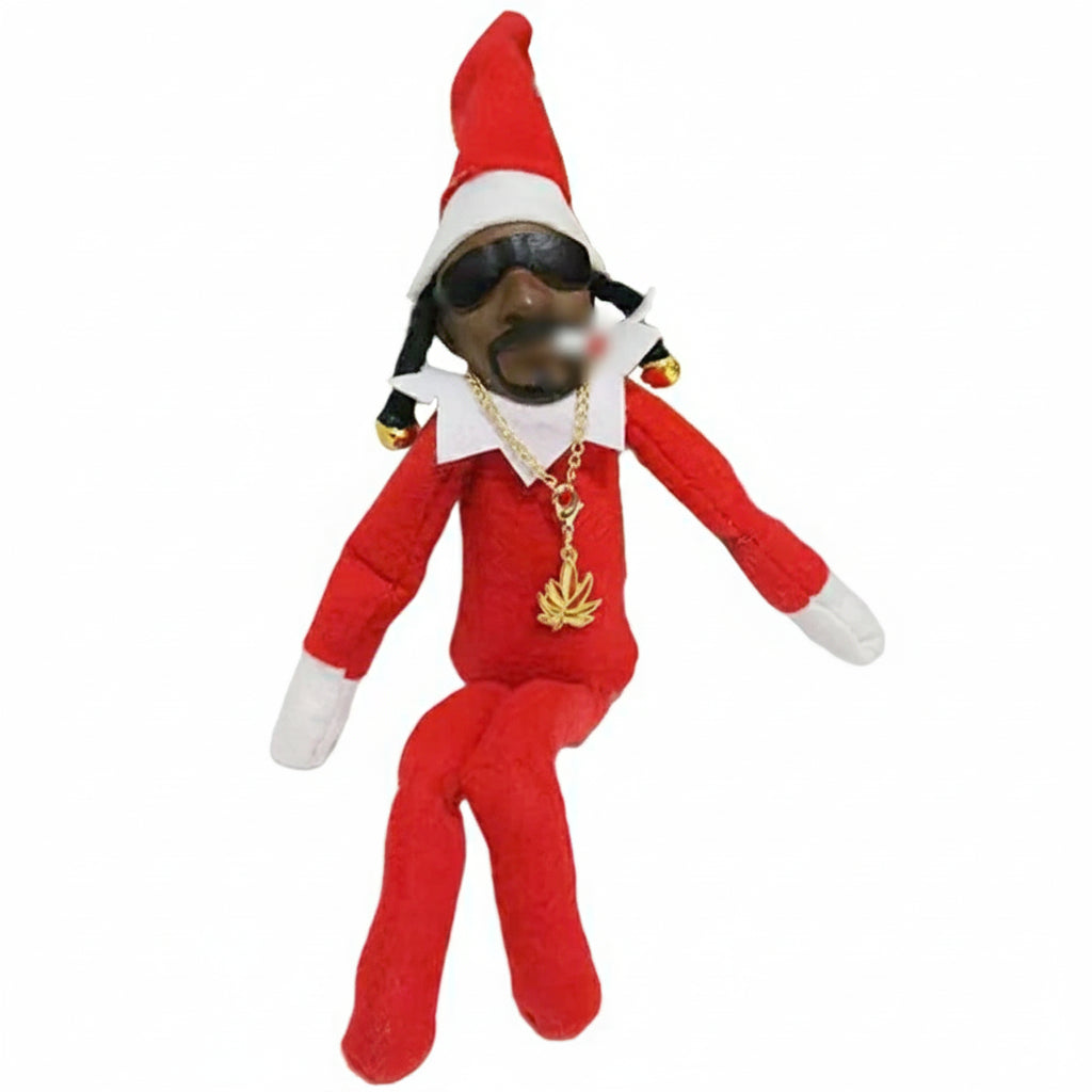 Elf doll with a unique outfit on a white background