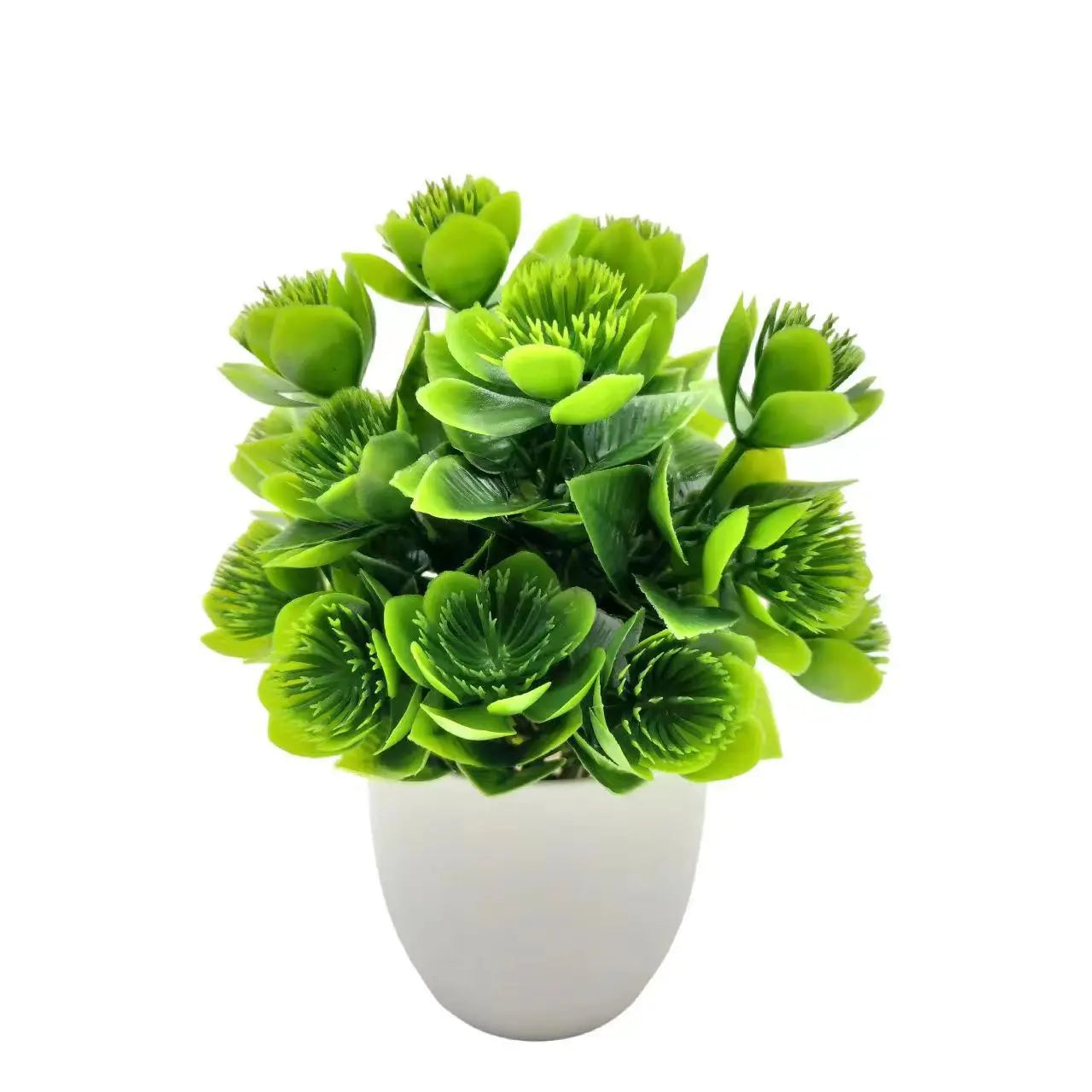 Artificial Potted Plant – Faux Greenery in Plastic Pot for Home, Desk & Bedroom Décor 1pc