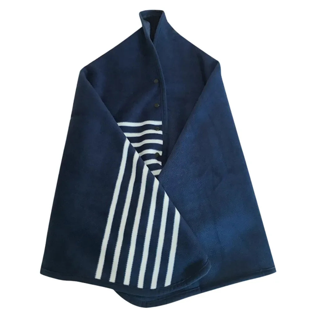 Wearable Flannel Blanket Shawl – Cozy Lazy Wrap for Home, Office & Casual Comfort