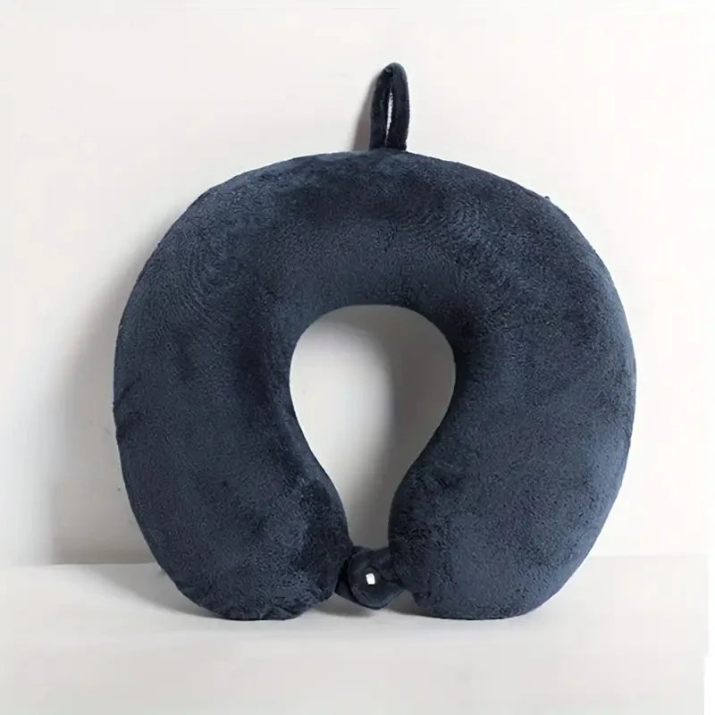 Plush U-Shaped Travel Neck Pillow – Comfortable Nap Pillow for Driving & Flights