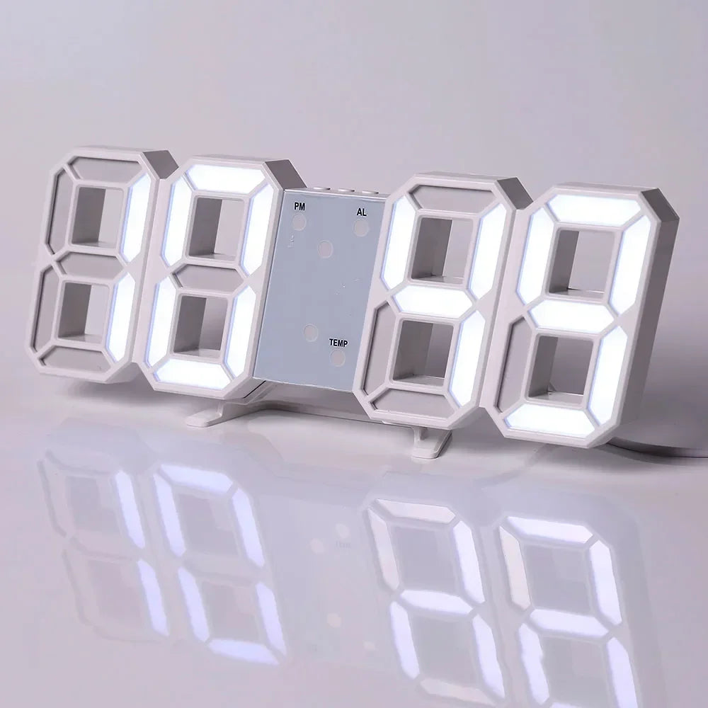 Modern 3D LED Digital Wall Clock