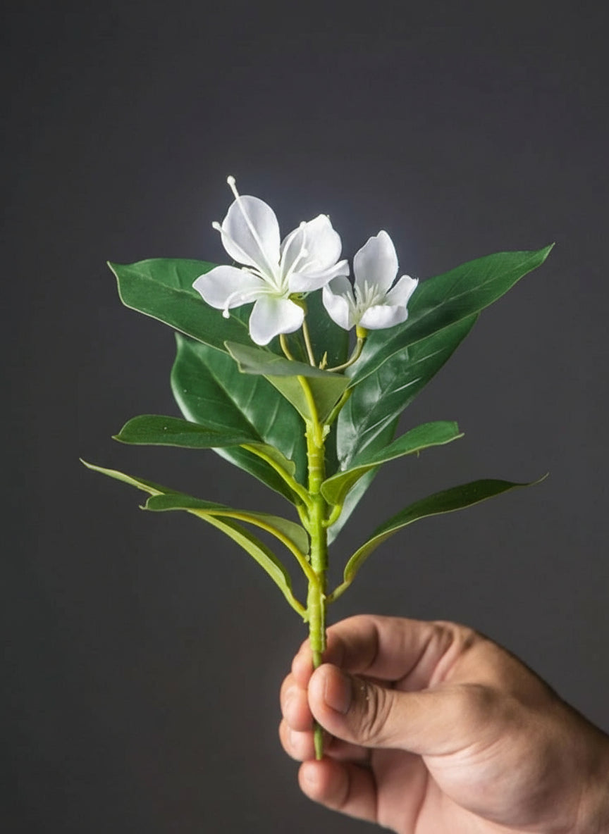 Artificial Azalea & Tropical Greenery – 21–40cm Faux Ficus, Palm & Rubber Leaf Plants with Flowers