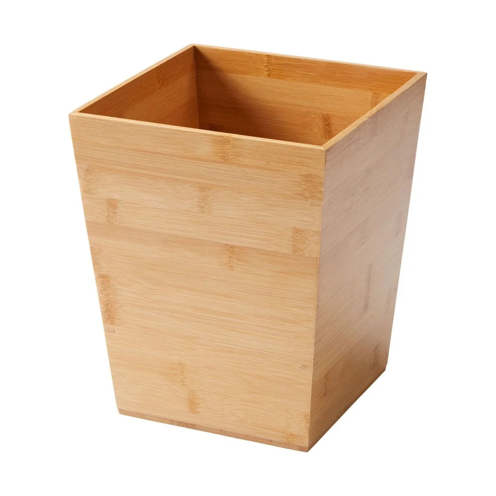 Bamboo Bathroom Wastebasket – Eco-Friendly Modern Trash Bin