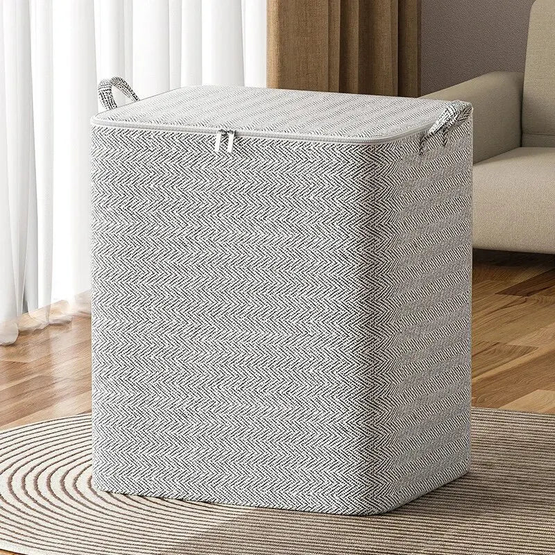 Large Capacity Storage Bag – Non-Woven Closet Organizer for Clothes, Quilts & Toys