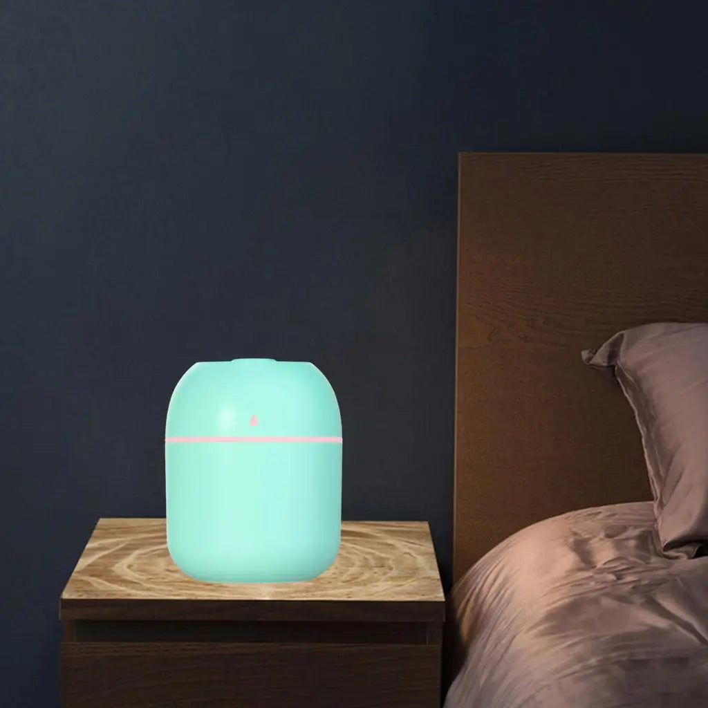 USB Ultrasonic Humidifier with LED Light – Cool Mist Aroma Diffuser with Auto Shut-Off
