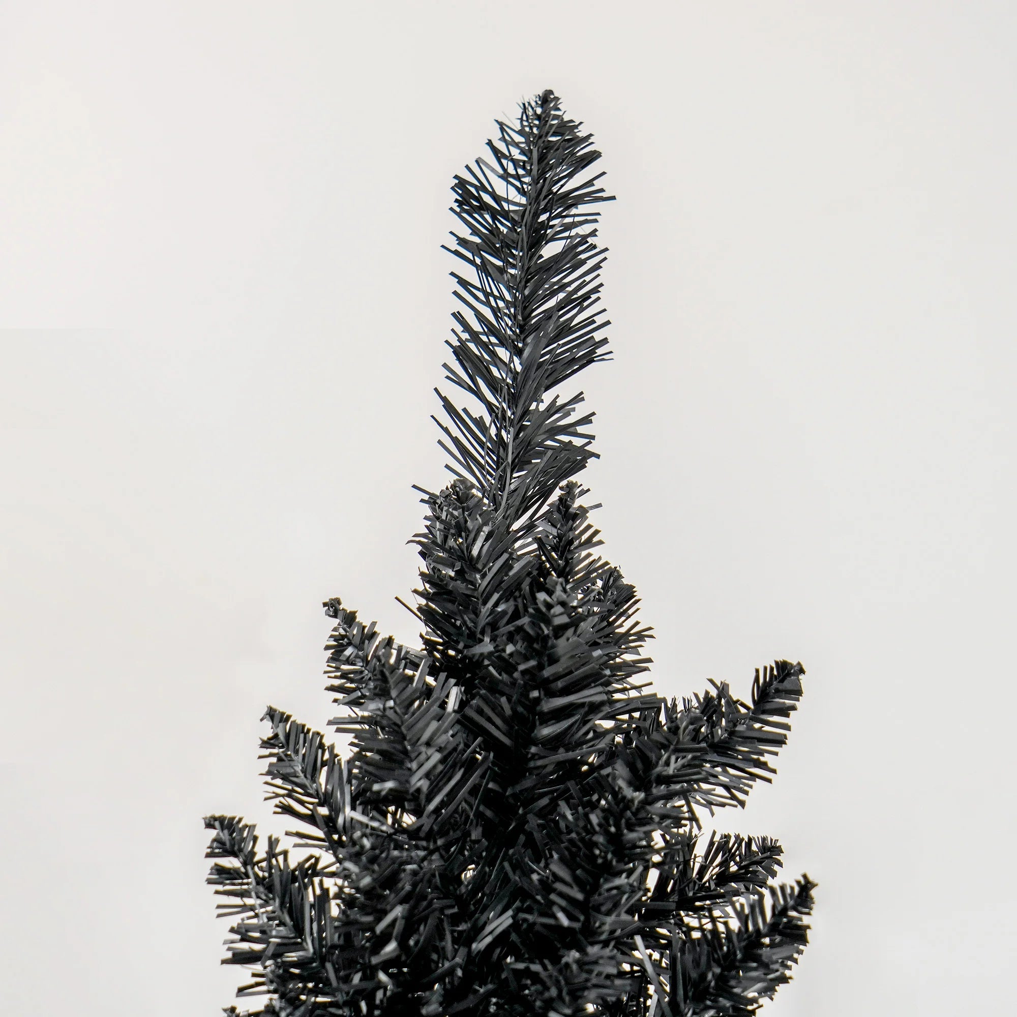 8 ft Black Artificial Christmas Tree – Realistic Full Branches, Elegant Indoor Holiday Decoration