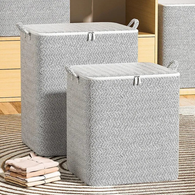 Large Capacity Storage Bag – Non-Woven Closet Organizer for Clothes, Quilts & Toys