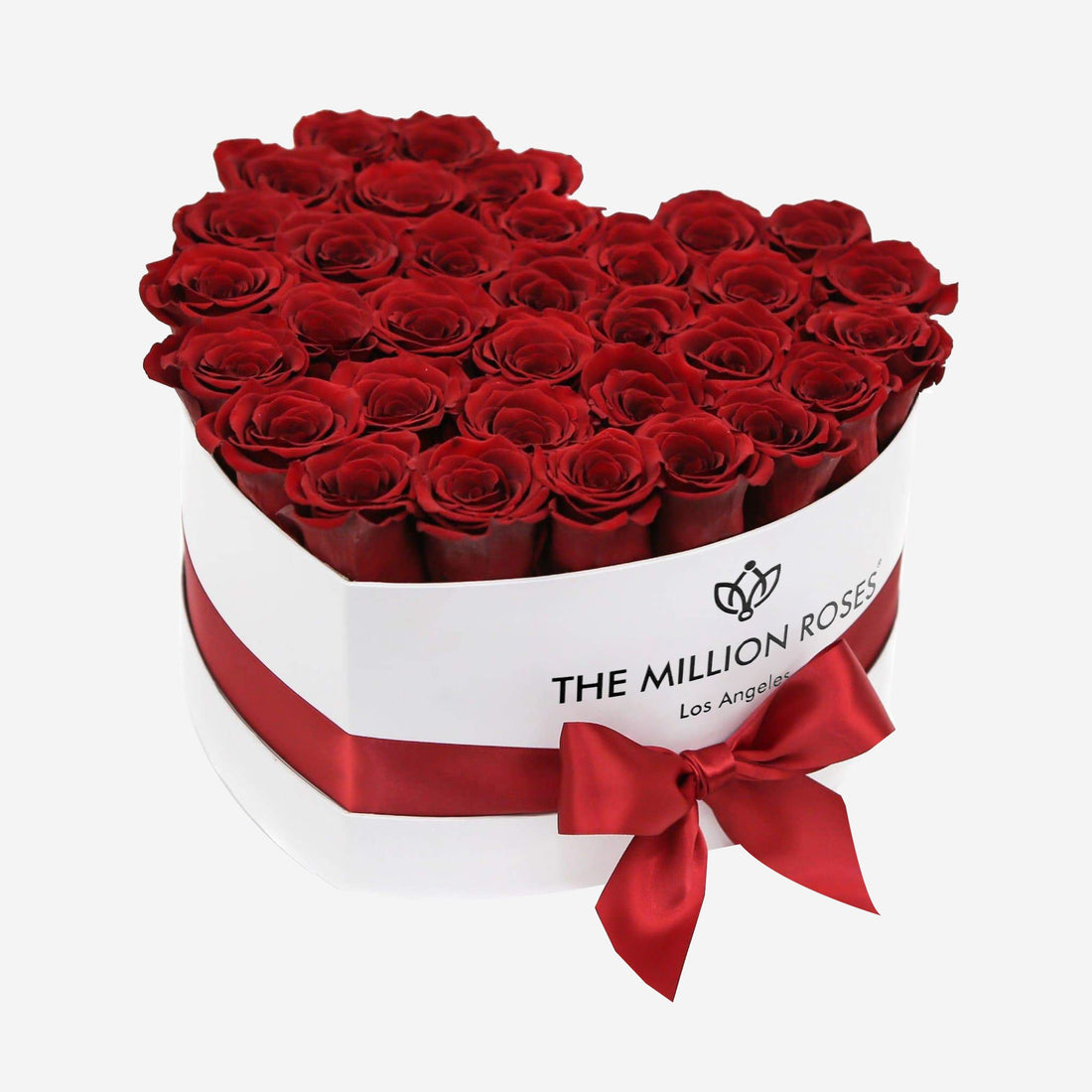 Heart White Box | 30 Red Roses