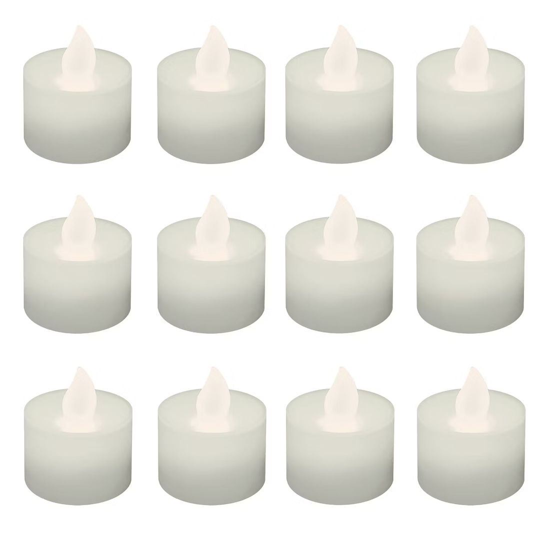 LED Flameless Tea Light Candles – Battery-Powered Decorative Set