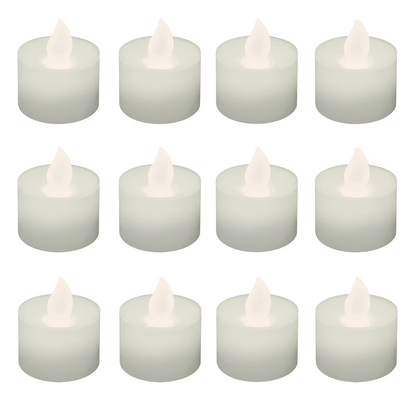 LED Flameless Tea Light Candles – Battery-Powered Decorative Set