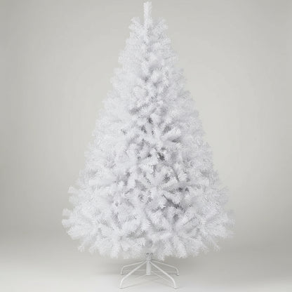 7ft/8ft Snow-Flocked Artificial Christmas Tree – 1000 Branch Tips with Foldable Metal Stand