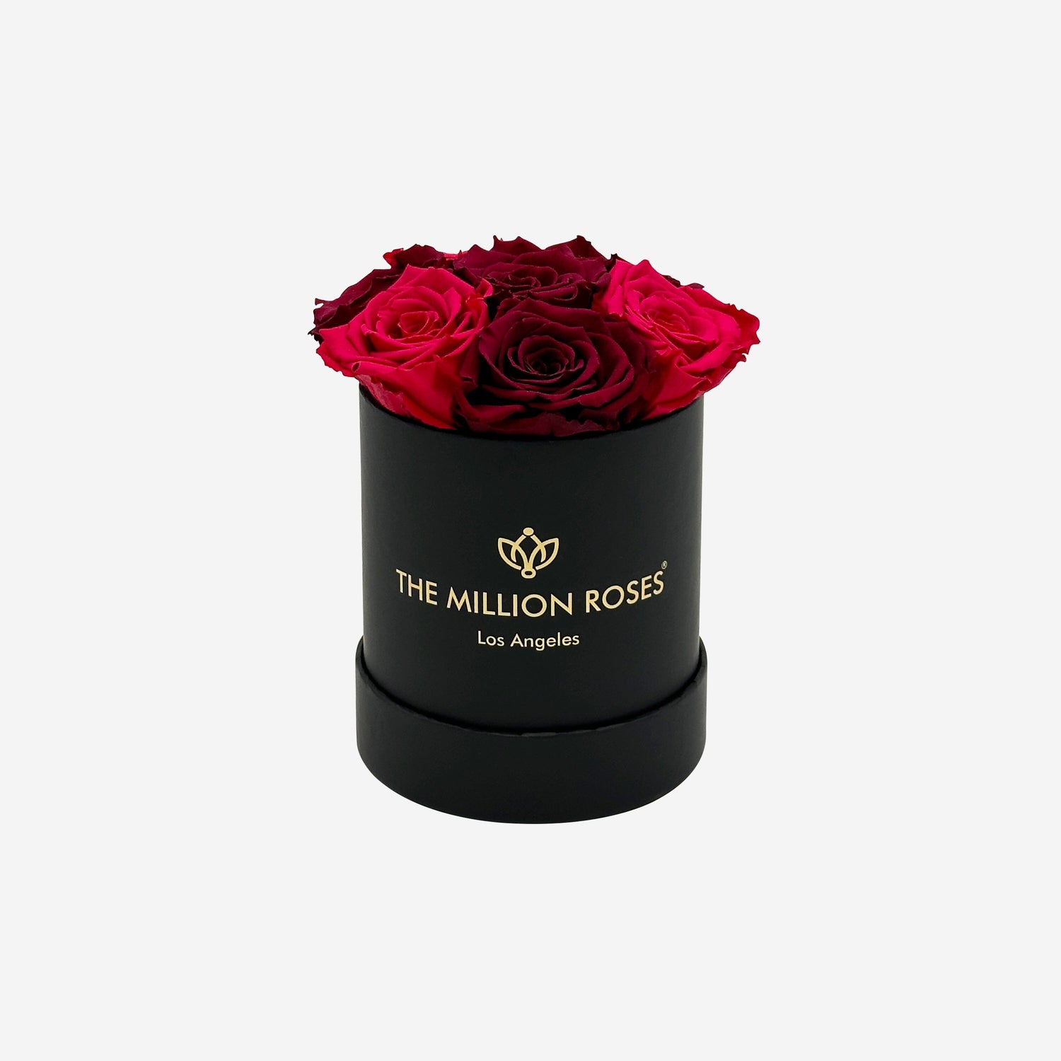 Basic Black Box | 7 Magenta &amp; Burgundy Roses