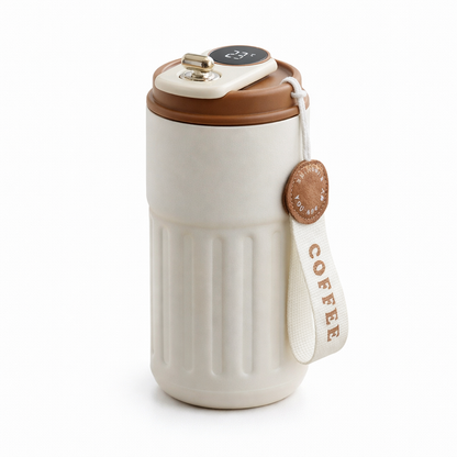 450ml Smart Temperature Display Thermos Bottle – Stainless Steel Vacuum Insulated Travel Mug for Hot &amp; Cold Drinks