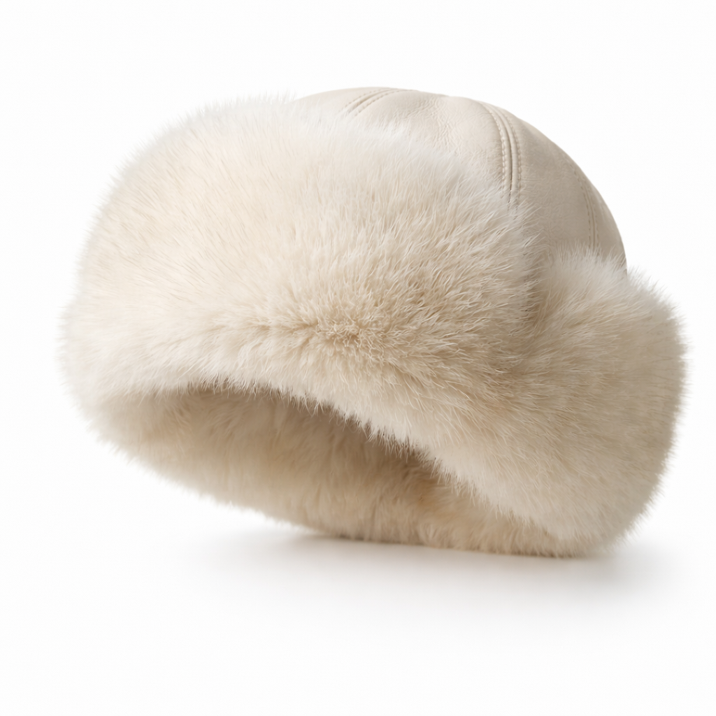 Women’s Winter Plush Faux Fur Hat – Warm, Wind-Resistant Beanie for Travel, Skiing &amp; Everyday Comfort
