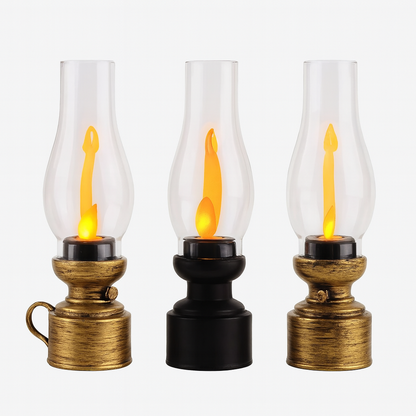 Vintage LED Lantern – Retro Hanging Oil Lamp Design, Battery Operated
