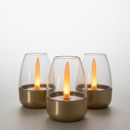 LED Solar Flameless Candles – Rechargeable Outdoor Waterproof Lights