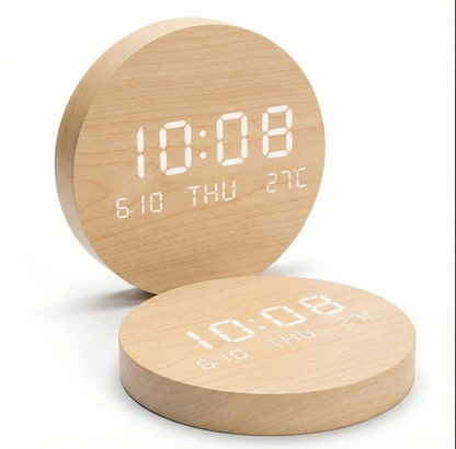 LED Digital Wall Clock – Silent Multi-Function Display with Time, Date &amp; Temperature