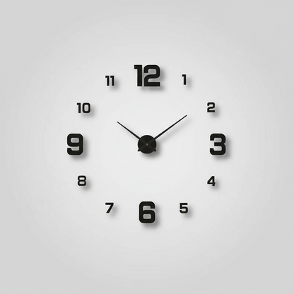 Creative Frameless DIY Wall Clock – Silent Modern Decal for Living Room &amp; Office