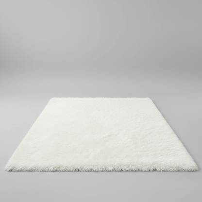 White Fluffy Area Rug – Thickened Non-Slip Carpet for Bedroom &amp; Living Room