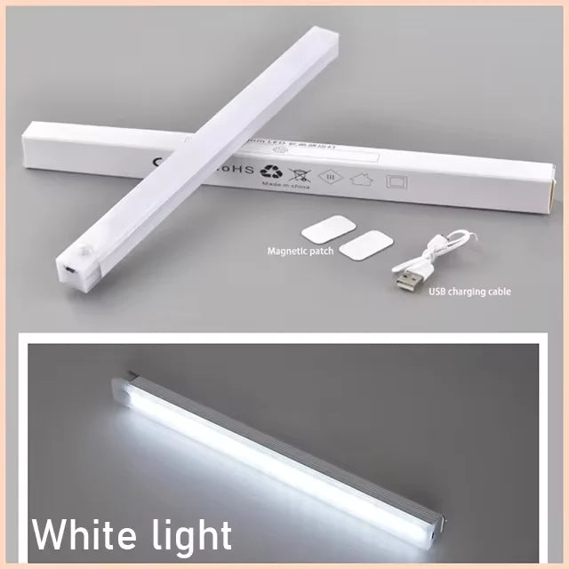 USB Rechargeable Motion Sensor LED Bar Light – Portable Cabinet, Closet &amp; Bedside Lamp