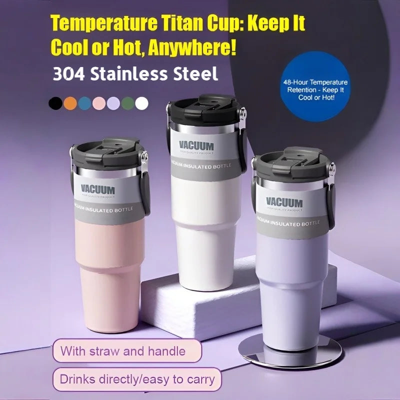Extra Large Stainless Steel Thermal Mug – 900ml/1200ml Vacuum Insulated Portable Water Cup