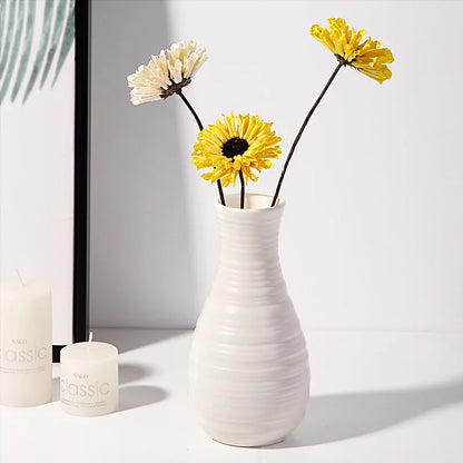 Nordic Plastic Vase – Modern Small Flower Pot for Fresh or Faux Arrangements