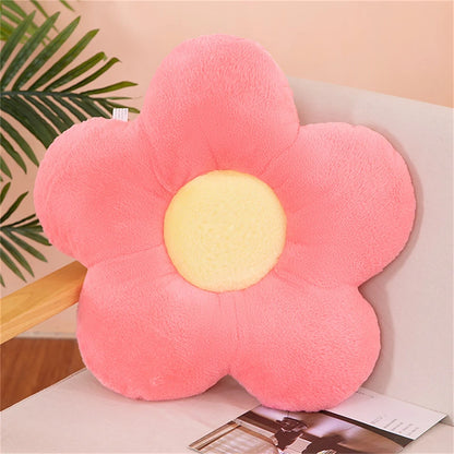 Five-Petal Flower Cushion - Throw Pillow
