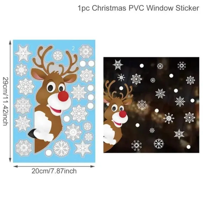 Christmas Wall &amp; Window Stickers – Holiday Décor Ornaments for Home &amp; New Year