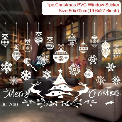 Christmas Wall &amp; Window Stickers – Holiday Décor Ornaments for Home &amp; New Year