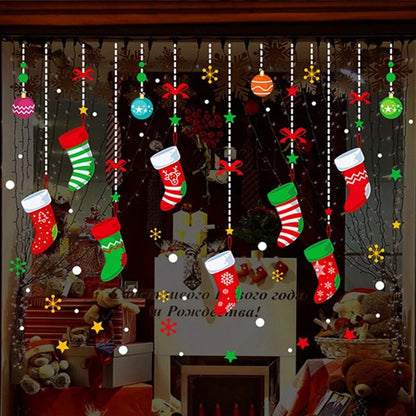 Christmas Wall &amp; Window Stickers – Holiday Décor Ornaments for Home &amp; New Year