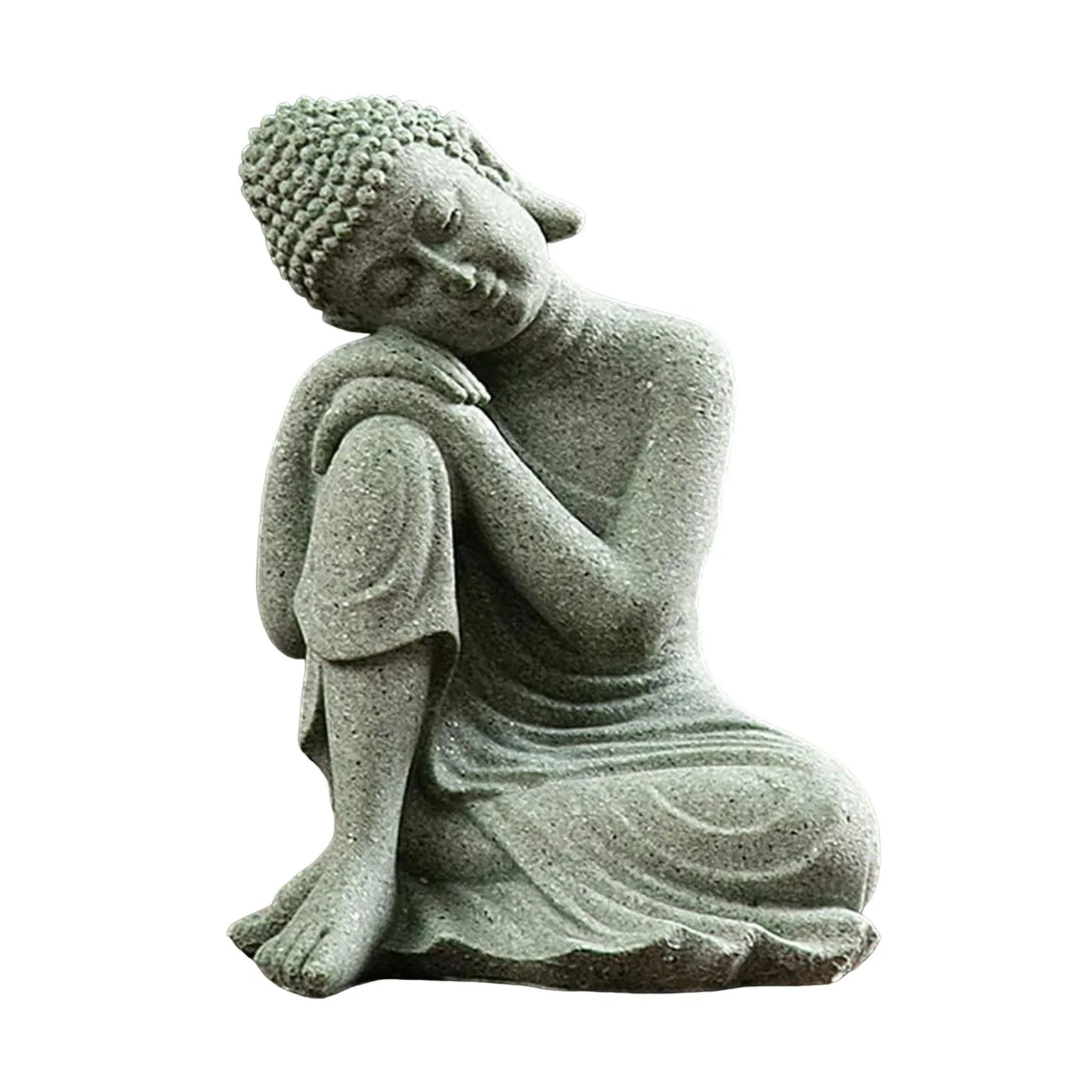 Stone Buddha Statue – Creative Tabletop Ornament for Meditation, Home Décor &amp; Housewarming Gift