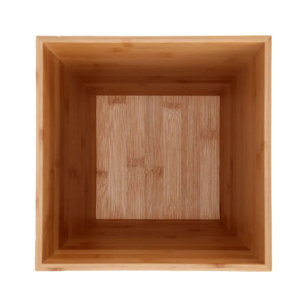 Bamboo Bathroom Wastebasket – Eco-Friendly Modern Trash Bin