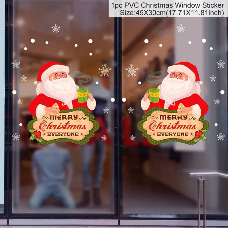 Christmas Wall &amp; Window Stickers – Holiday Décor Ornaments for Home &amp; New Year