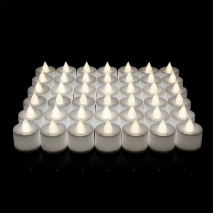 LED Flameless Tea Light Candles – Battery-Powered Decorative Set