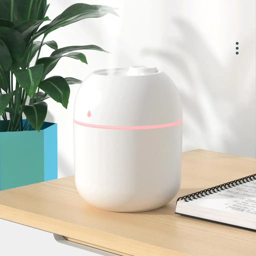 USB Ultrasonic Humidifier with LED Light – Cool Mist Aroma Diffuser with Auto Shut-Off