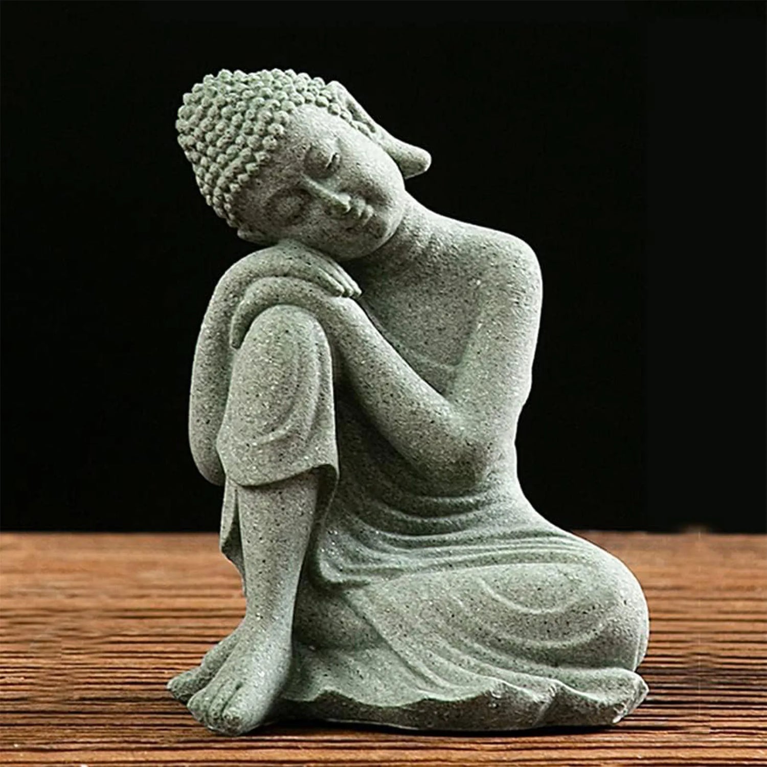 Stone Buddha Statue – Creative Tabletop Ornament for Meditation, Home Décor &amp; Housewarming Gift