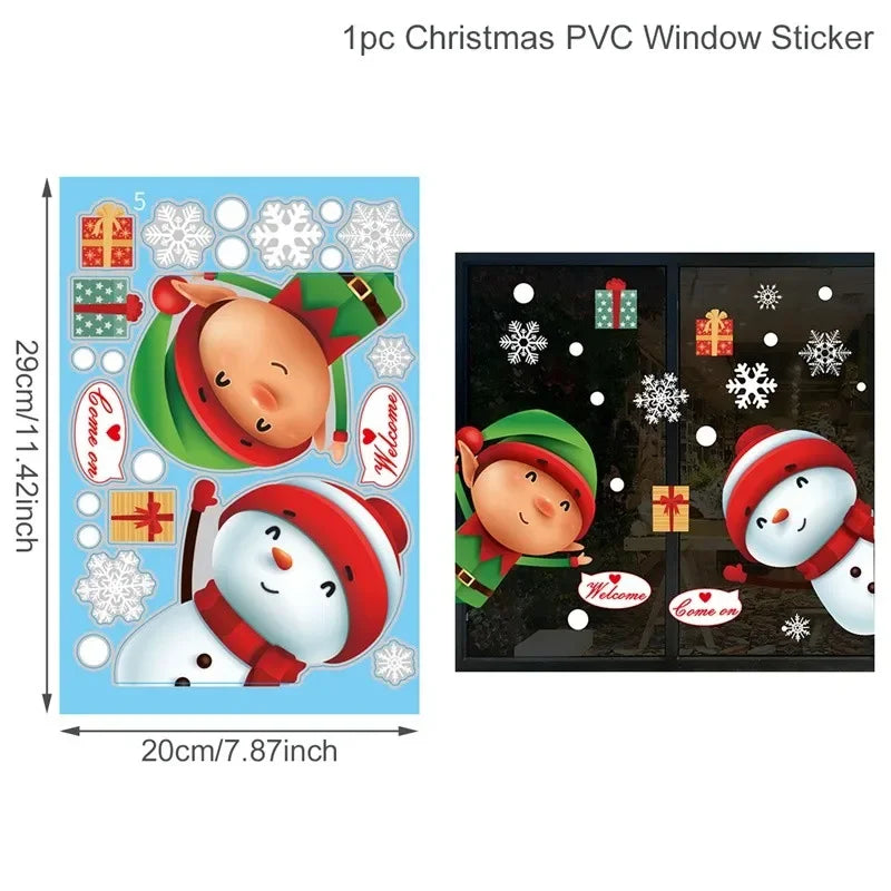 Christmas Wall &amp; Window Stickers – Holiday Décor Ornaments for Home &amp; New Year