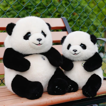 Kawaii Plush Panda Pillow – Soft Stuffed Animal Toy in 10in, 14in &amp; 20in Sizes