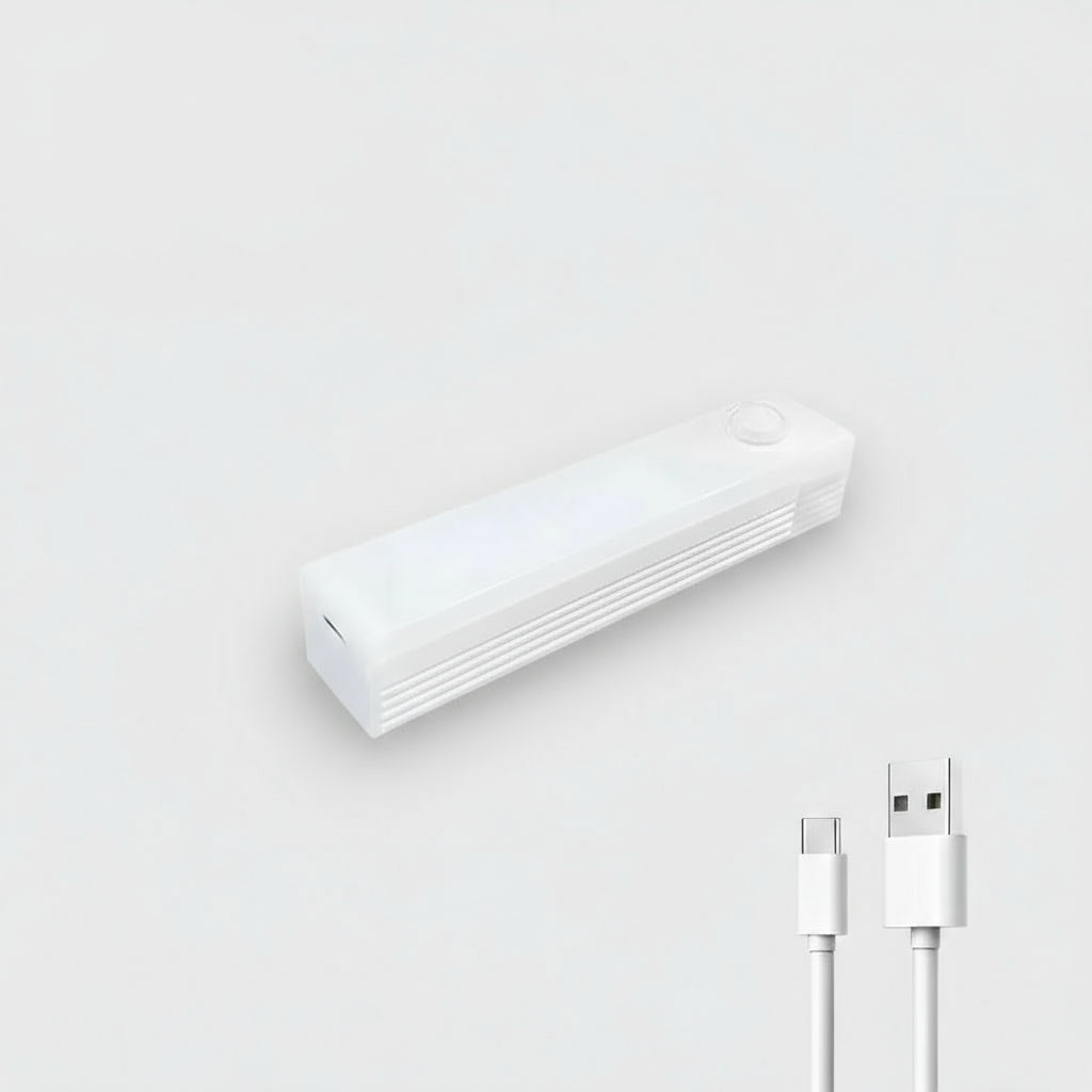 USB Rechargeable Motion Sensor LED Bar Light – Portable Cabinet, Closet &amp; Bedside Lamp