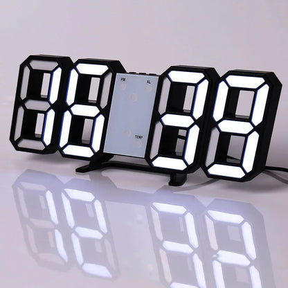 Modern 3D LED Digital Wall Clock