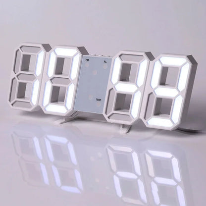 Modern 3D LED Digital Wall Clock